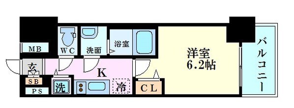 プレサンス扇町駅前の物件間取画像